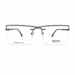 Boss Rectangular Gun Metal Eyeglasses