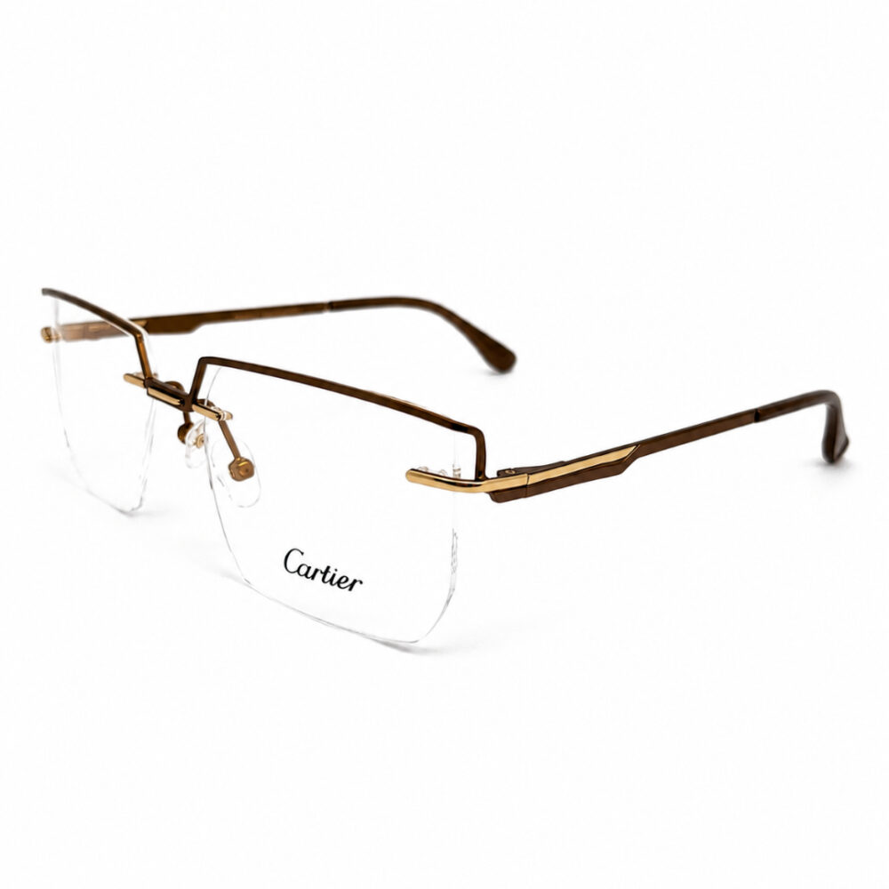 Cartier Oversized Golden Rimless Eyeglasses - 2