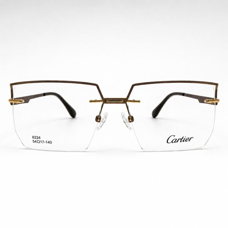 Cartier Oversized Golden Rimless Eyeglasses - 1
