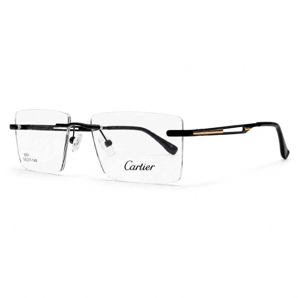 Rimless Glasses for Men in Bangladesh — Price & Style Guide 2026 14 Cartier Full Rimless Golden Eyeglasses (2)