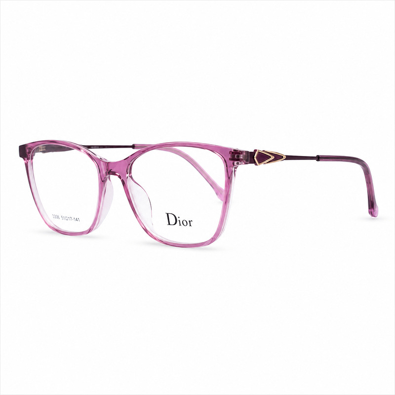 Cat Eye Ladies Lightweight Transparent Pink Eyeglasses (2)