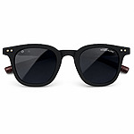 Montblance Matt Black Wood Texture Sunglasses