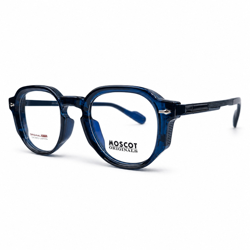 Moscot Soft Round Blue Eyeglasses (4)