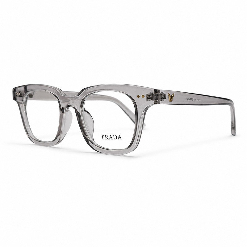 Prada Soft Square Crystal Grey Eyeglasses (2)