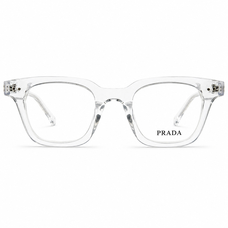 Prada Soft Square Crystal White Eyeglasses (1)
