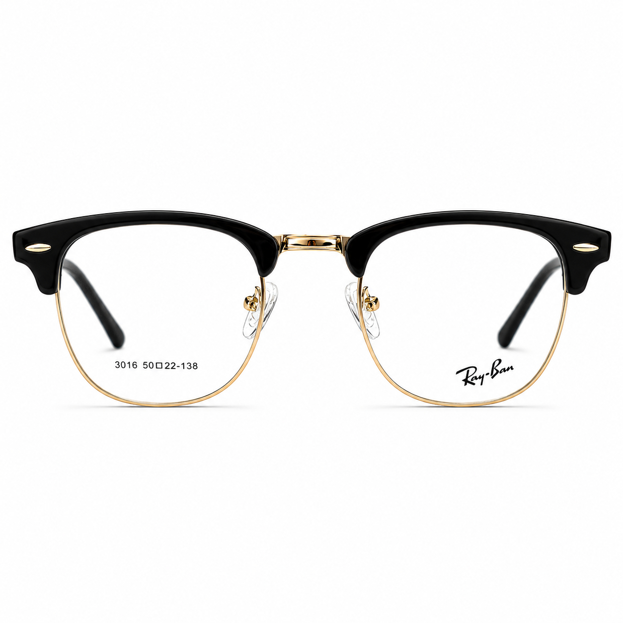Rayban Black Gold Clubmaster Eyeglasses (1) Rayban Black Gold Clubmaster Eyeglasses (1)