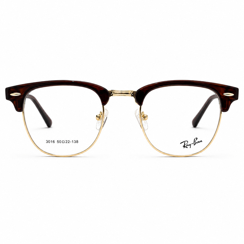 Rayban Brown Gold Clubmaster Eyeglasses (1)