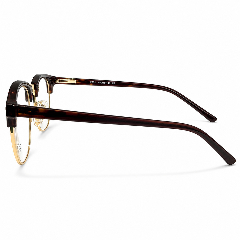 Rayban Brown Gold Clubmaster Eyeglasses (2)
