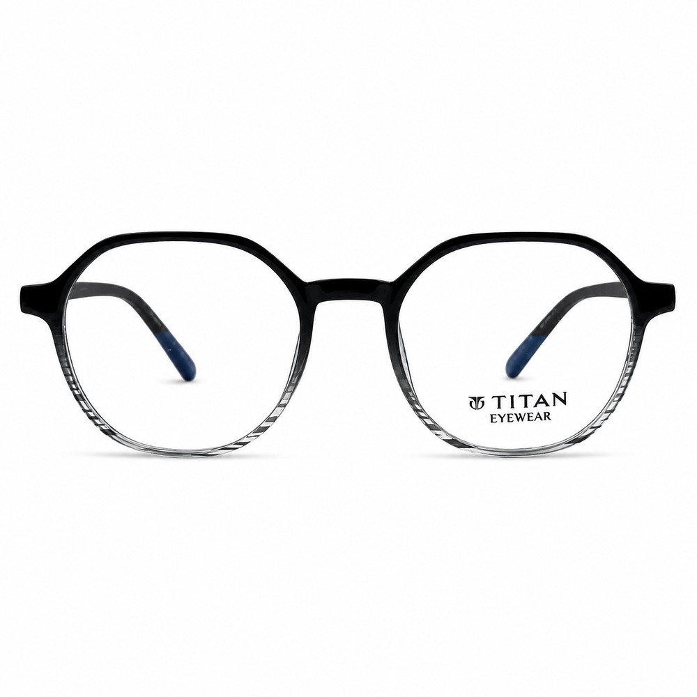 Round Black Gradient Lightweight Eyeglasses (1)