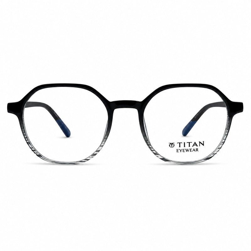 Round Black Gradient Lightweight Eyeglasses (1)