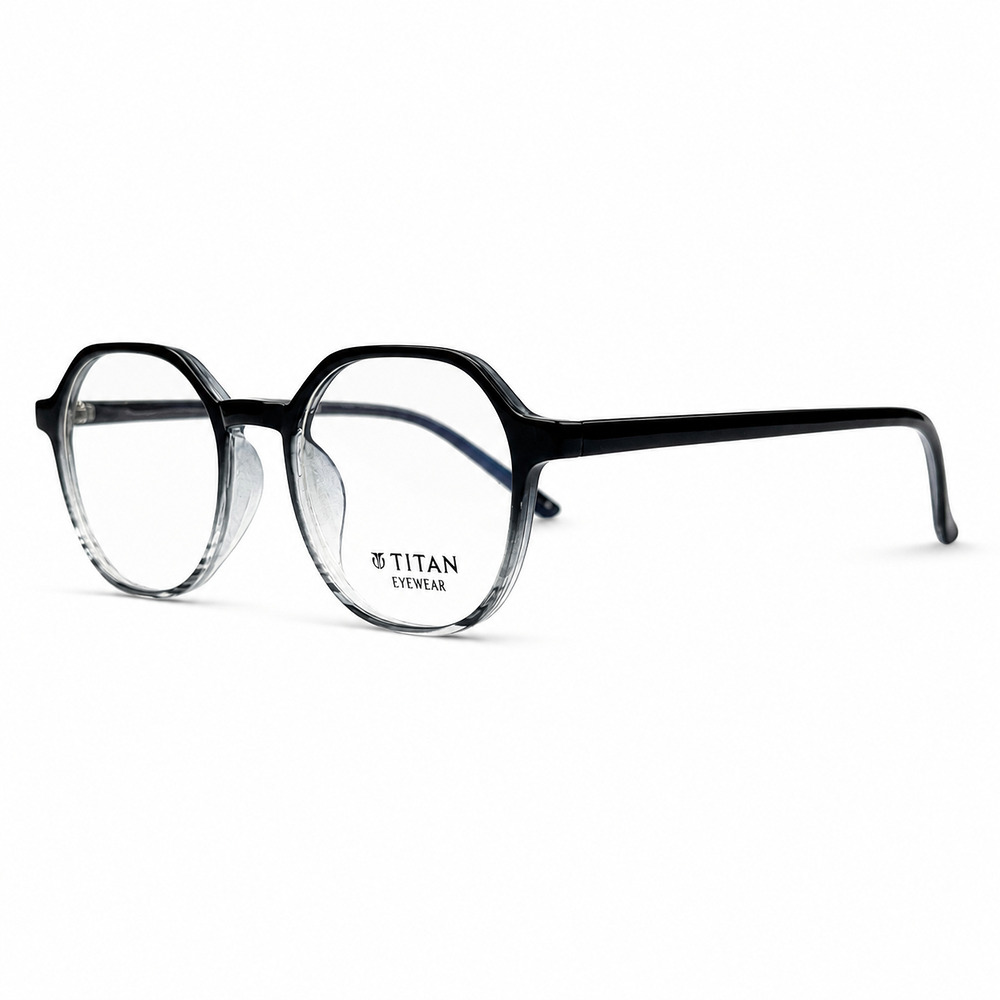 Round Black Gradient Lightweight Eyeglasses (2)
