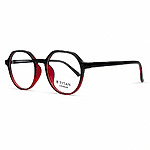 Round Red Gradient Lightweight Eyeglasses (1)