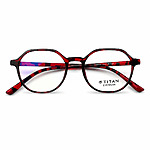 Round Red Tortoiseshell Lightweight Eyeglasses (1)