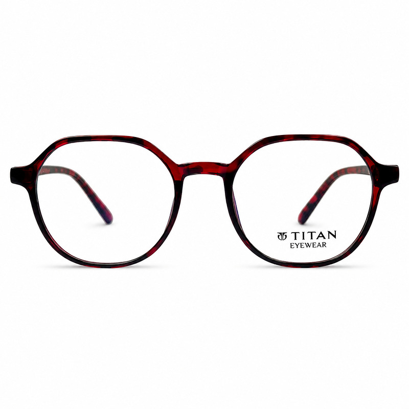 Round Red Tortoiseshell Lightweight Eyeglasses (2)