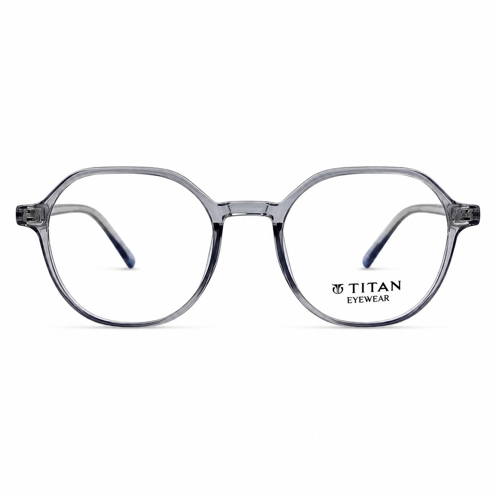 Round Transparent Grey Lightweight Eyeglasses (1)