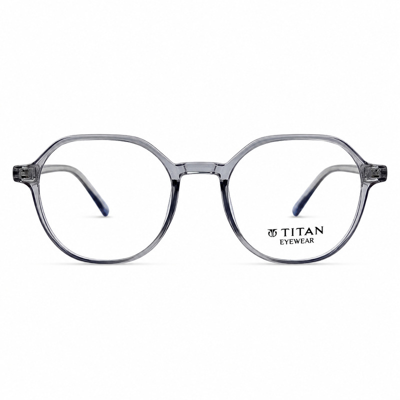 Round Transparent Grey Lightweight Eyeglasses (1)