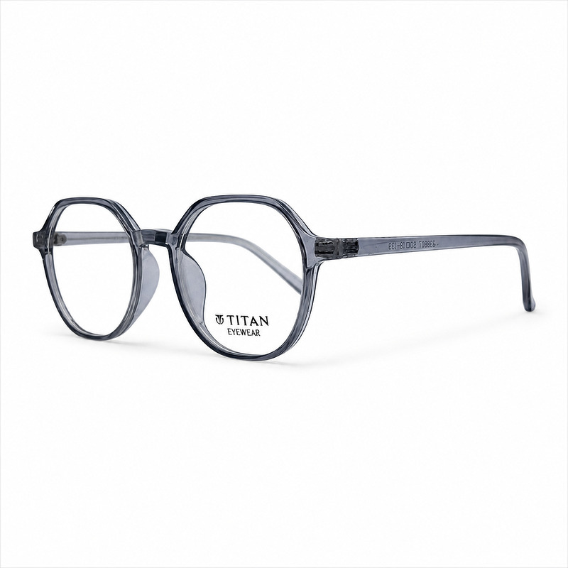 Round Transparent Grey Lightweight Eyeglasses (2)