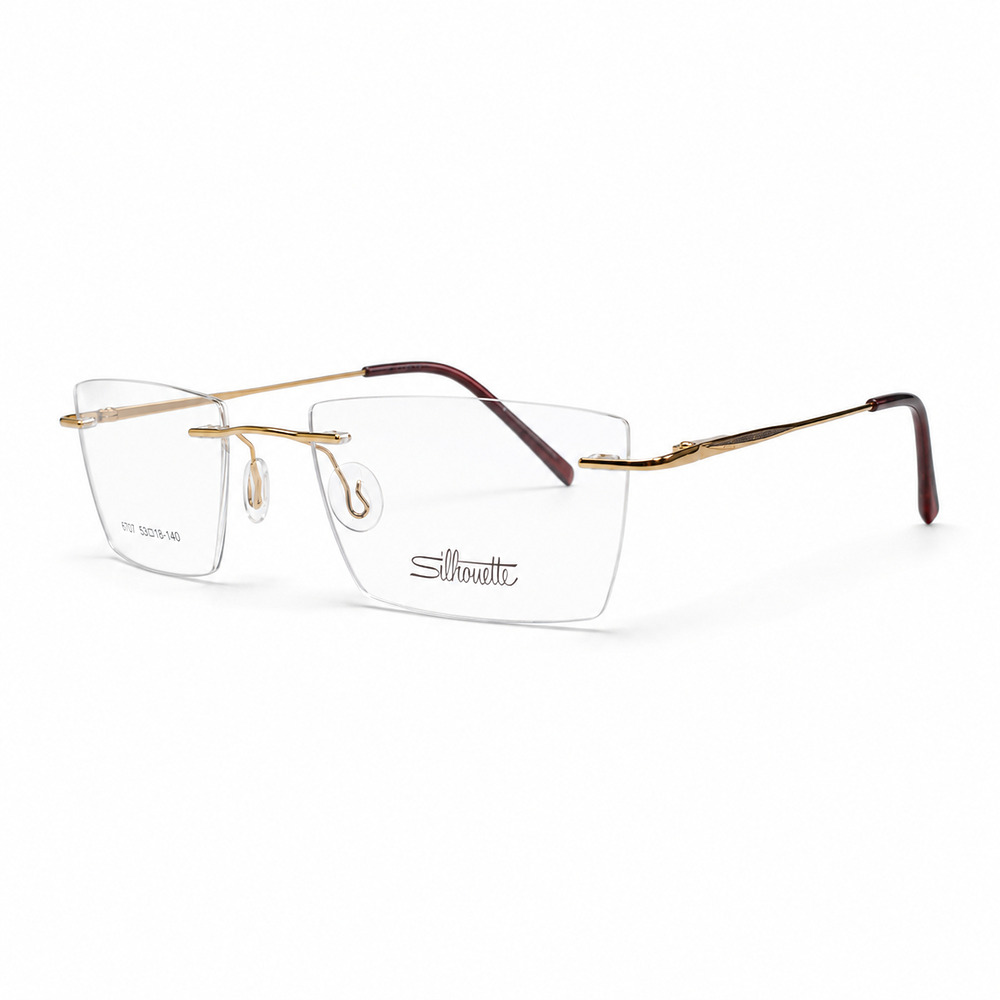 Silhouette Classic Rimeless Golden Eyeglasses (2)