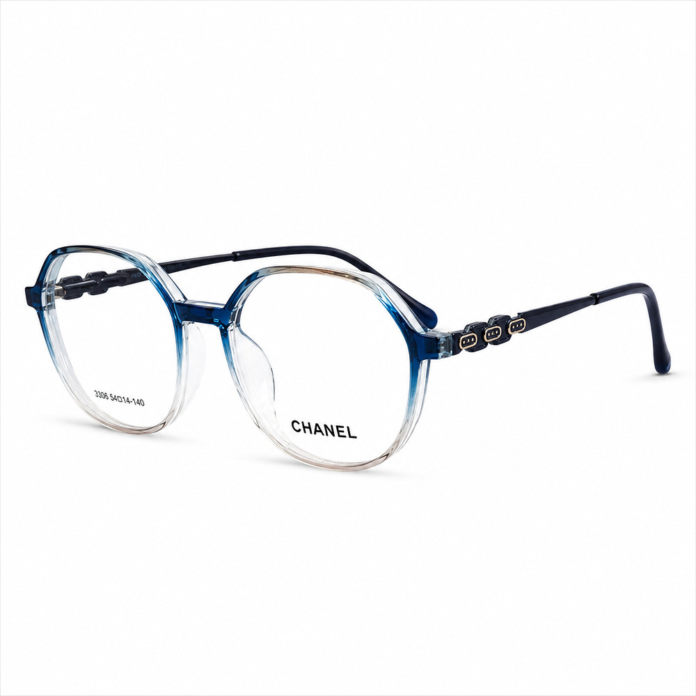 Soft Hexagonal Ladies Lightweight Blue Gradient Eyeglasses (1)