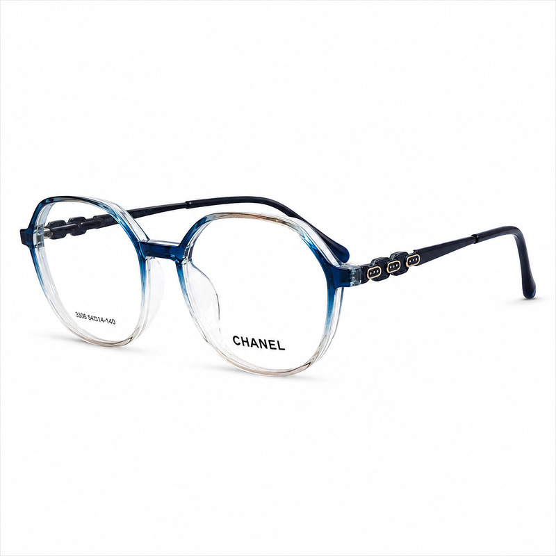 Soft Hexagonal Ladies Lightweight Blue Gradient Eyeglasses (1)
