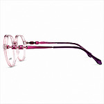 Soft Hexagonal Ladies Lightweight Transparent Pink Eyeglasses (3)