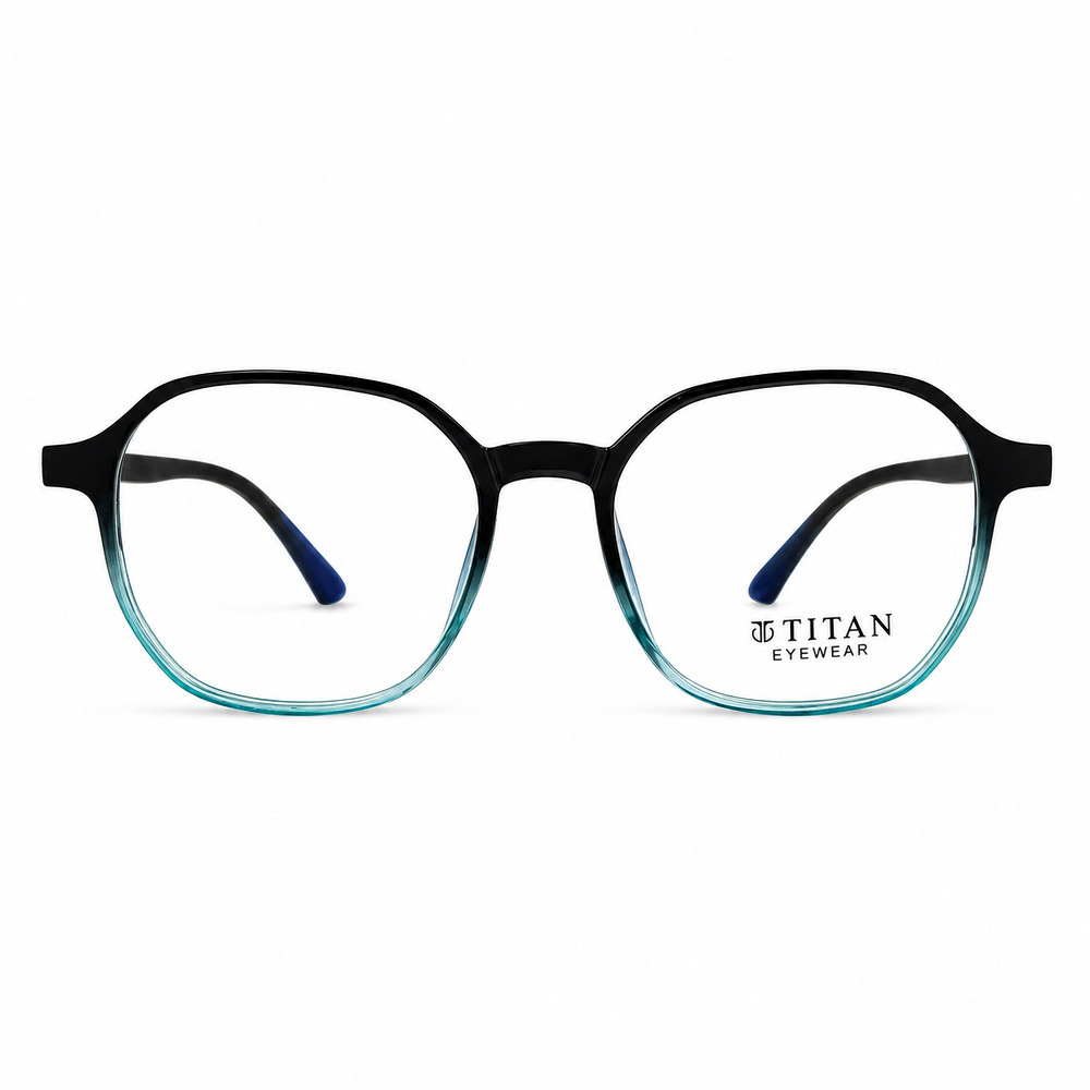 Soft Square Black & Blue Gradient Lightweight Eyeglasses (1)
