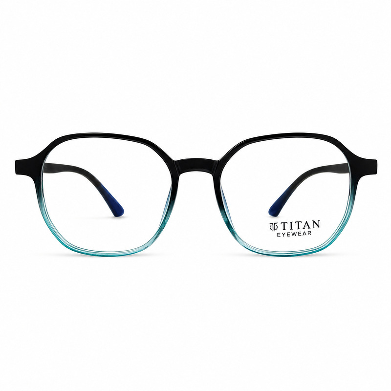 Soft Square Black & Blue Gradient Lightweight Eyeglasses (1)