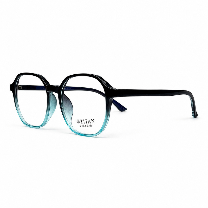 Soft Square Black & Blue Gradient Lightweight Eyeglasses (2)