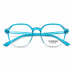 Soft Square Transparent Blue Gradient Lightweight Eyeglasses (4)