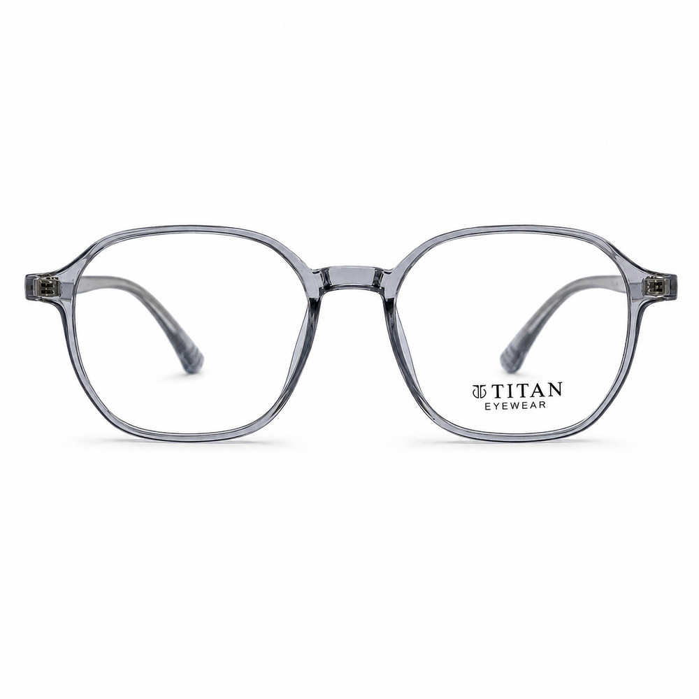 Soft Square Transparent Grey Lightweight Eyeglasses (1)