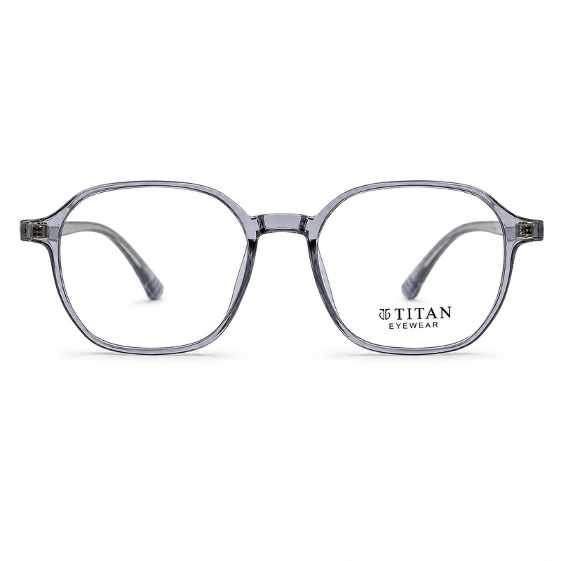 Soft Square Transparent Grey Lightweight Eyeglasses (1)