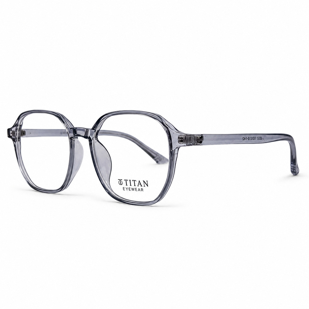 Soft Square Transparent Grey Lightweight Eyeglasses (2)