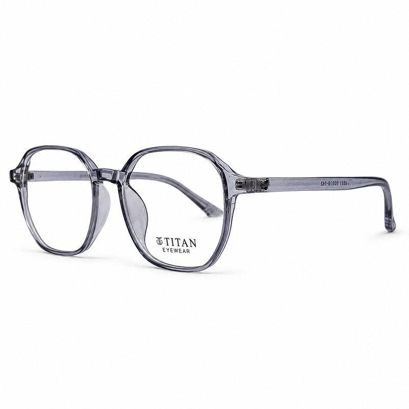 Soft Square Transparent Grey Lightweight Eyeglasses (2)