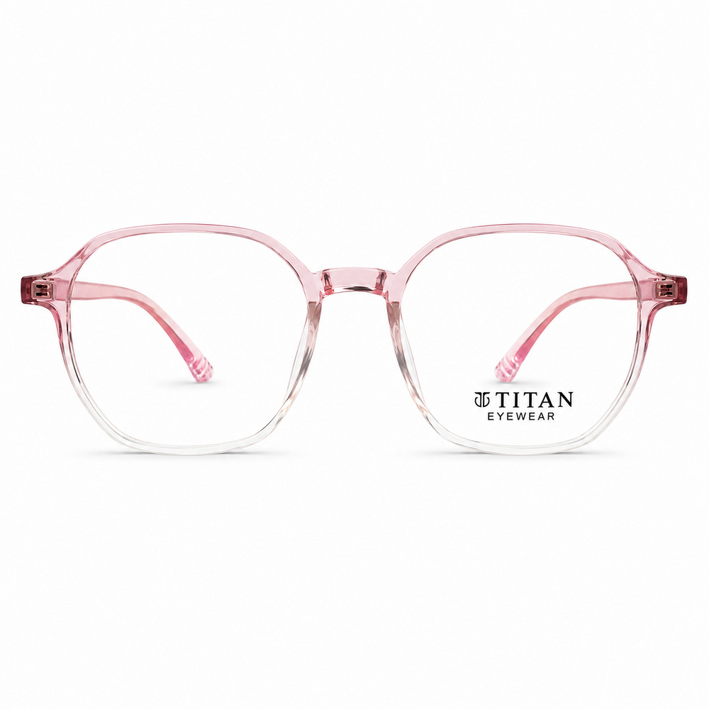 Soft Square Transparent Pink Lightweight Eyeglasses (1)