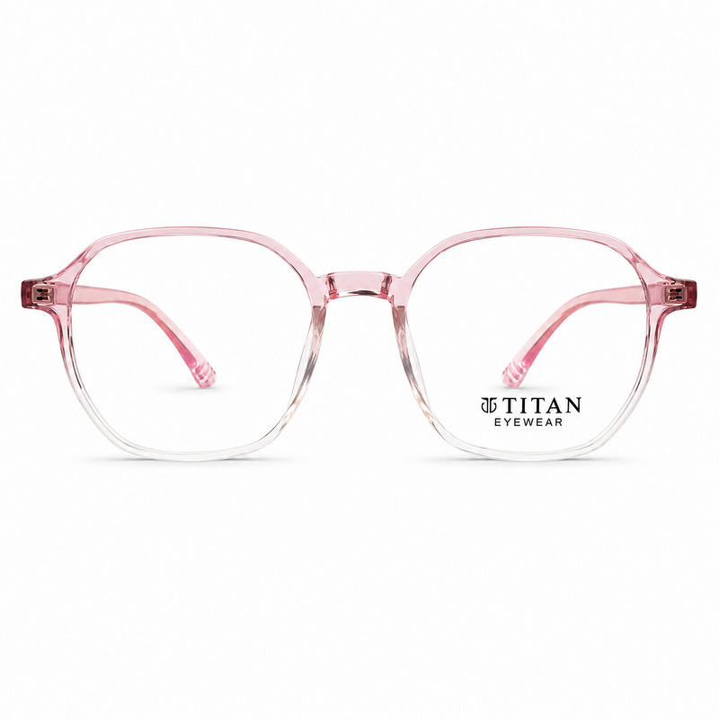 Soft Square Transparent Pink Lightweight Eyeglasses (1)