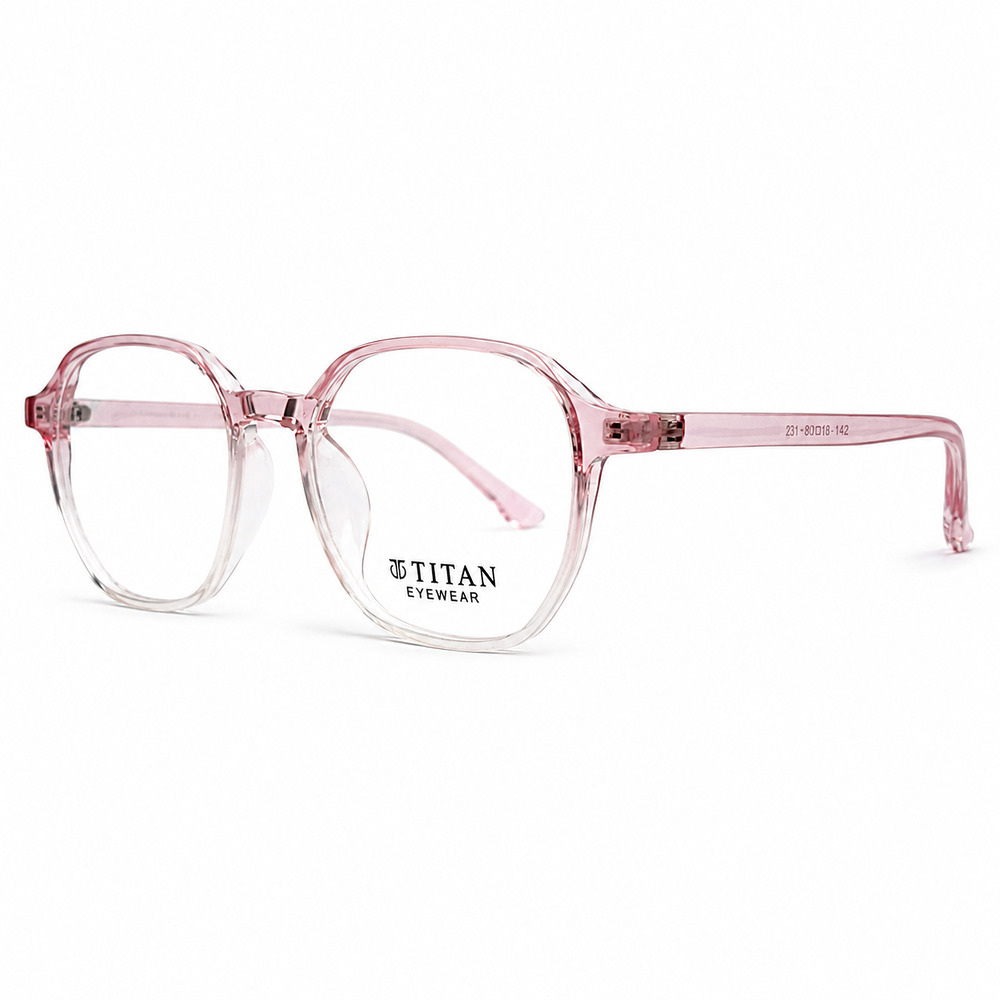 Soft Square Transparent Pink Lightweight Eyeglasses (2)
