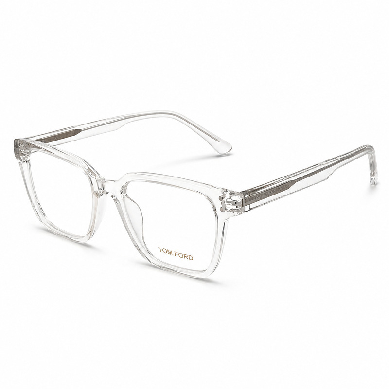 Tomford Transparent White Soft Square Eyeglasses (3)
