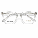Tomford Transparent White Soft Square Eyeglasses (4)
