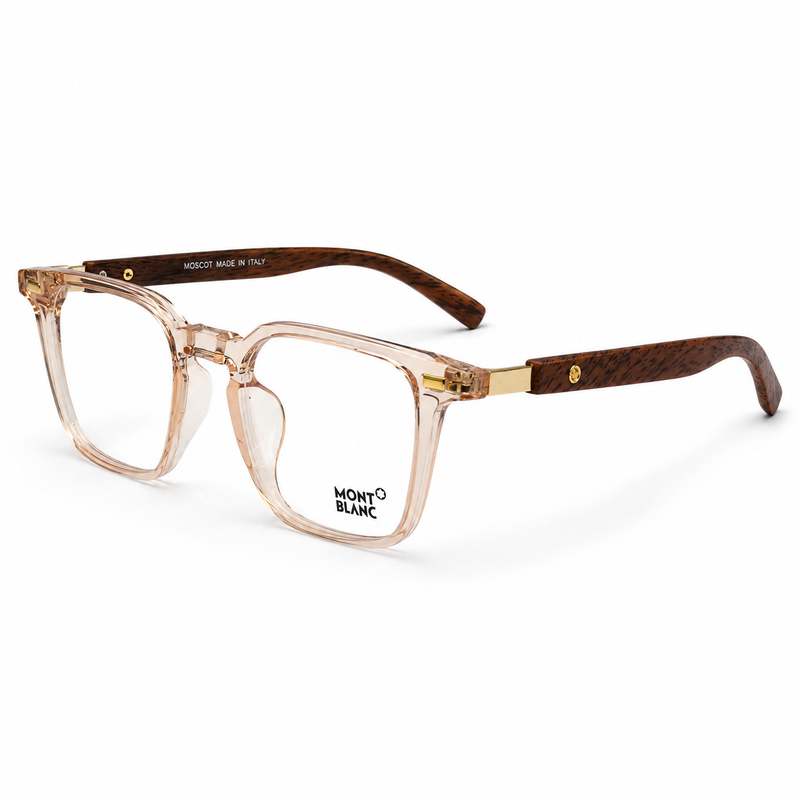 Classic Rectangular Brown Transparent Eyeglasses (3)