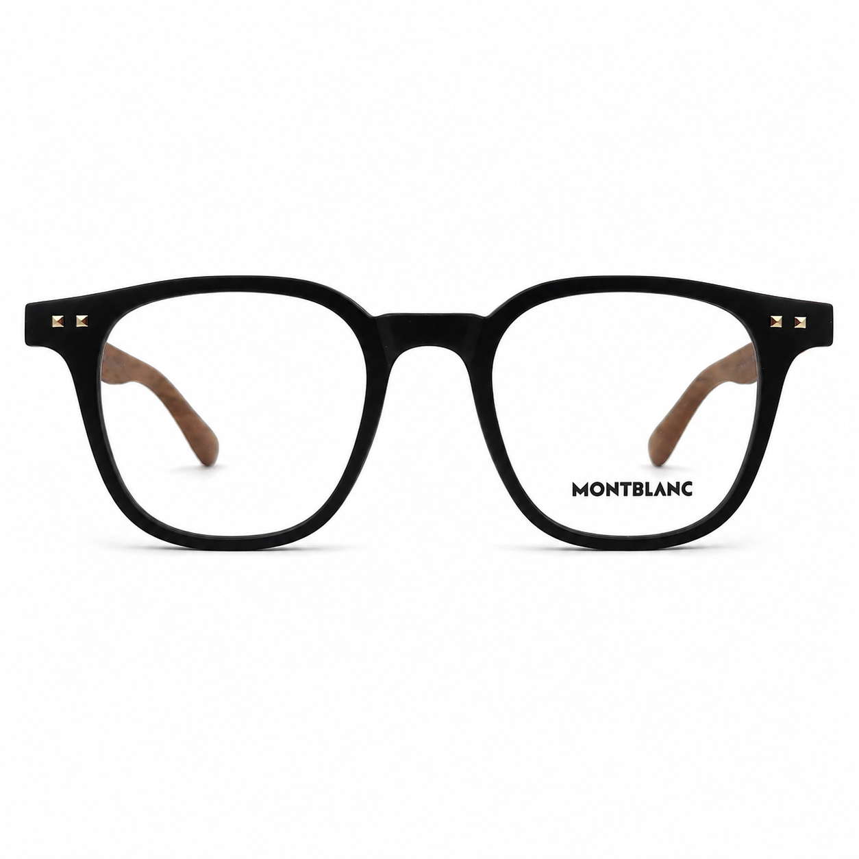 Montblanc Soft Square Black Wood Eyeglasses (2) Montblanc Soft Square Black Wood Eyeglasses (2)