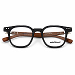 Montblanc Soft Square Black Wood Eyeglasses (6)
