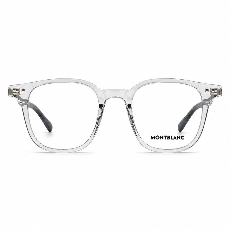 Montblanc Soft Square Grey Transparent Eyeglasses (2)