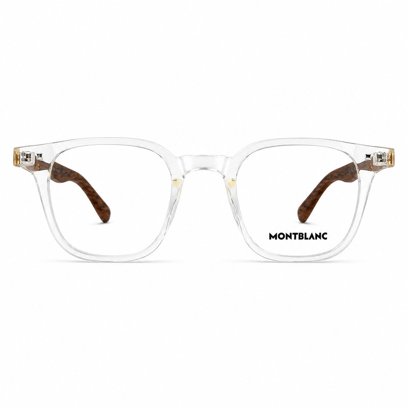Montblanc Soft Square White Transparent Eyeglasses (2)