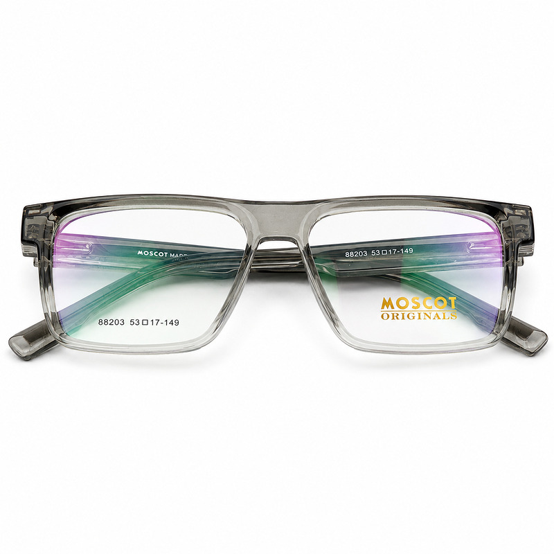 Moscot Rectangular Transparent Smoky Grey Eyeglasses (6)