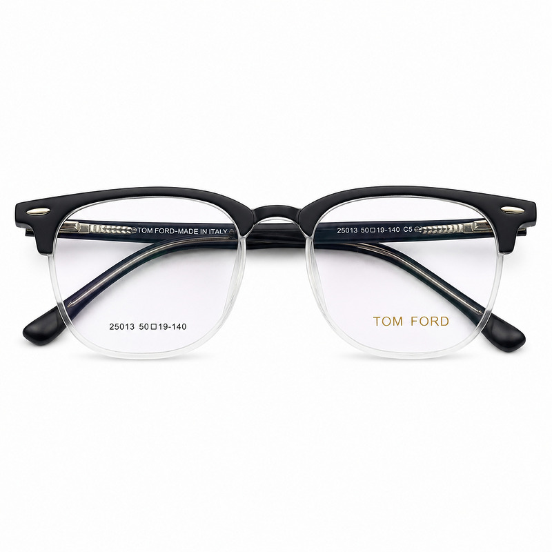 Tomford Clubmaster Black Trasnparet Eyeglasses (6)