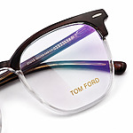 Tomford Clubmaster Brown Transparent Eyeglasses (1)