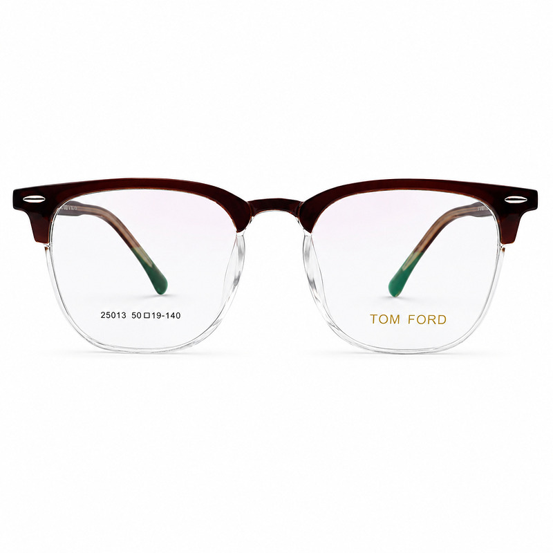 Tomford Clubmaster Brown Transparent Eyeglasses (2)