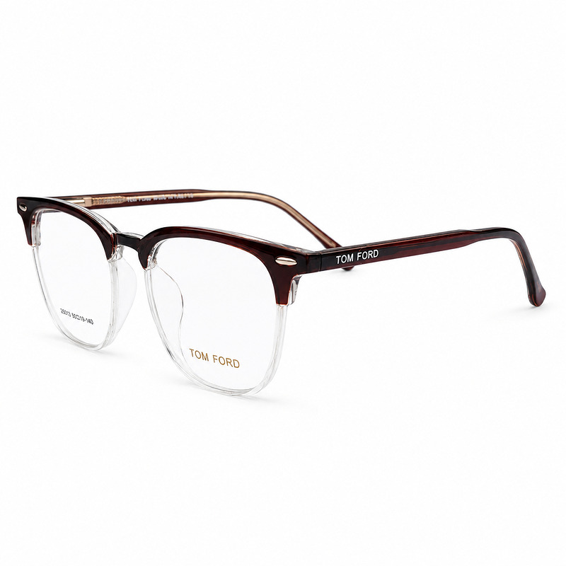 Tomford Clubmaster Brown Transparent Eyeglasses (3)