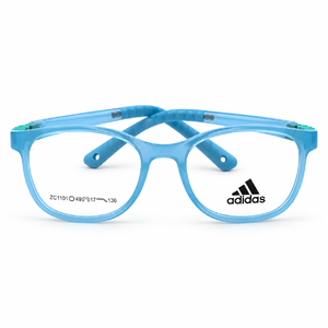 Adidas Zc1101 Light Blue Kids Round Prescription Eyeglasses Frame 3