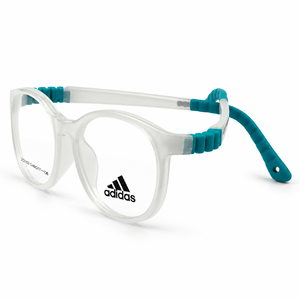 Adidas Zc1107 Clear & Teal Kids Round Prescription Eyeglasses Frame 2
